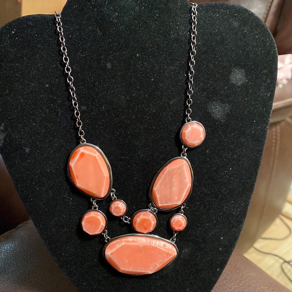 Gennaro, Black Chain Pink Design Necklace, Beautiful 💚💜❤️🧡